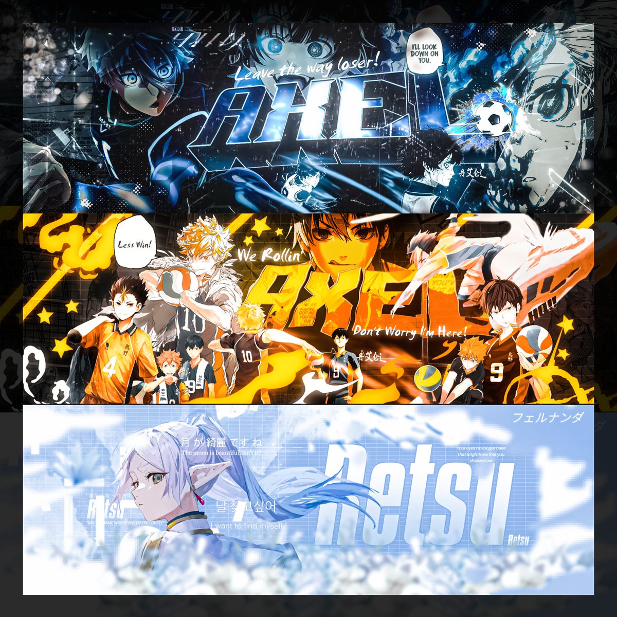 Anime headers 
Dm for urs