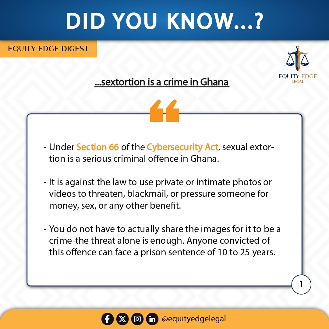 EquityEdgeLegal's tweet photo. Threats online are not “just talk.”
They carry real legal consequences.
#EquityEdgeLegal
#CyberSecurityAwareness 
#GhanaLaw https://t.co/FQUgOZzatj