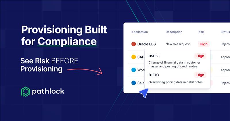pathlock's tweet photo. Pathlock streamlines compliant user provisioning across SAP, Oracle, Workday, and other enterprise systems.

👉Launch In-Browser Tour: https://t.co/0szD8KDshm

#Pathlock #CompliantProvisioning #SAP #Oracle #Workday #IAM #GRC #GovernanceRiskCompliance https://t.co/YiX6ReTzrg