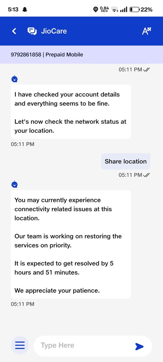 shadow_of_aryan's tweet photo. What the hell is wrong with you @JioCare the same problem of network connectivity in my area since November and still no resolution absolute piece of shit network with the poor management would love to throw away your sim right now.Daily i get messages like this with nosolution https://t.co/C5ns9UQ4u5