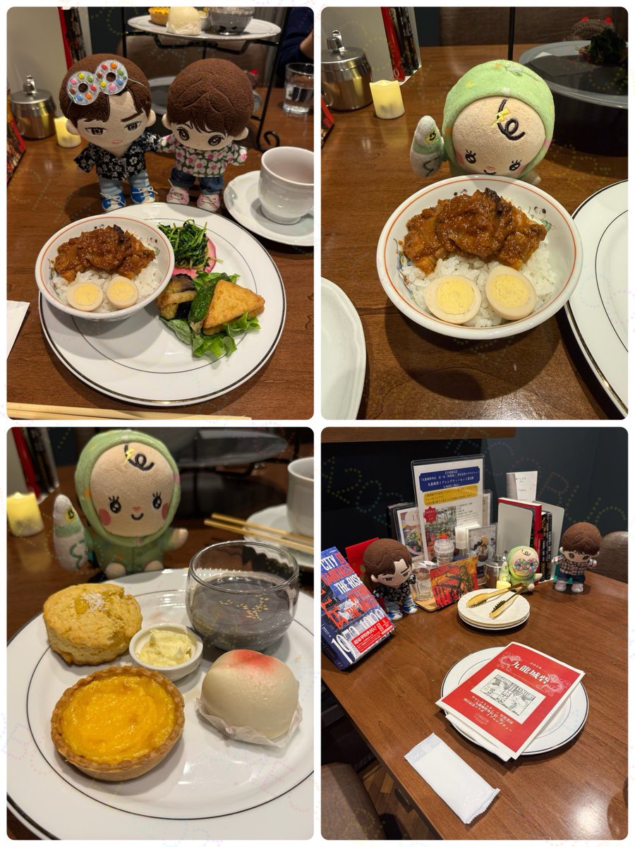 トワウォのイブニングティ
お茶はプーアール
叉焼丼あるのが嬉しい☺️

#DollsOffGun
#OGぬいとごはん