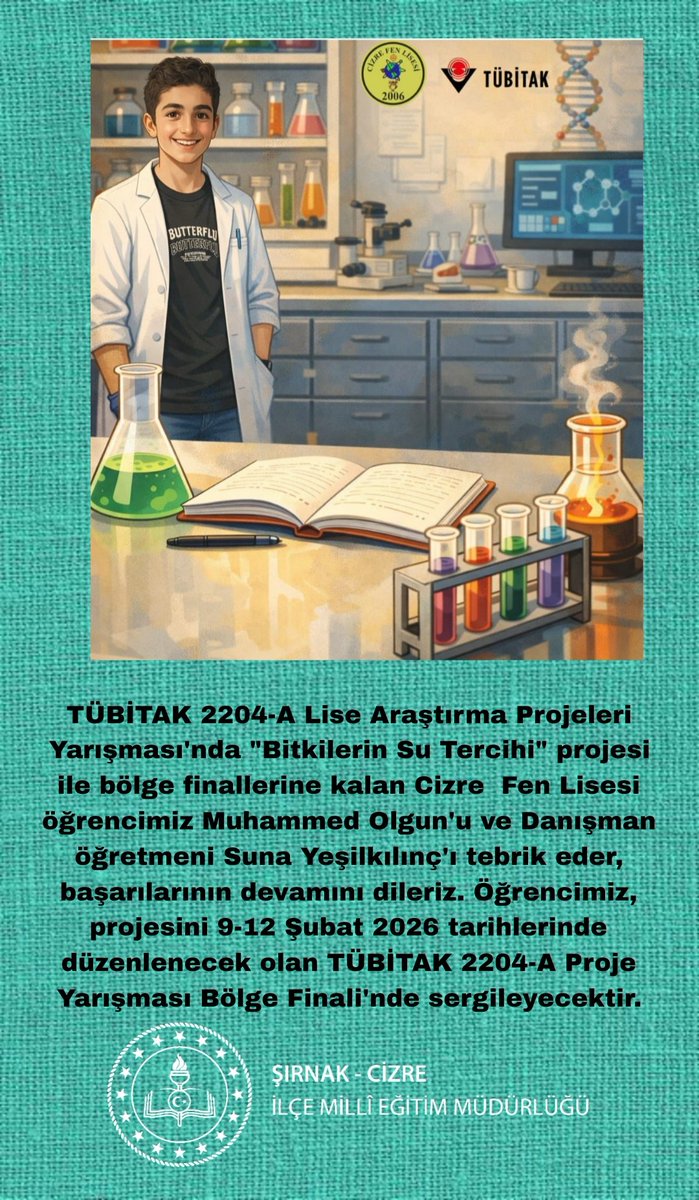 <a href="/tcmeb/">Millî Eğitim Bakanlığı</a> 
<a href="/Yusuf__Tekin/">Yusuf Tekin</a>
<a href="/CelileErenOKTEN/">Celile Eren ÖKTEN</a> 
<a href="/SirnakValiligi/">T.C. Şırnak Valiliği</a>
<a href="/BirolEkici73/">Birol Ekici</a> 
<a href="/abaycar/">Ahmet Vezir BAYCAR</a> 
<a href="/CizreKaymakamlk/">Cizre Kaymakamlığı</a> 
@SIRNAKMEM73 
<a href="/idrisnas33/">İdris Nas</a>  
<a href="/sahan_ike/">Şahan İKE</a>