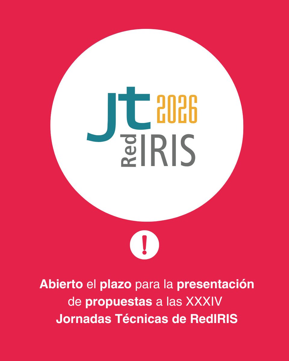CrusoeRed's tweet image. 📢 La red académica de #investigación #RedIRIS anuncia la apertura del plazo de propuestas hasta el próximo 17 de marzo. Una convocatoria que se dirige a profesionales #TIC del ámbito académico y científico.

🔗 Consulta todos los detalles en postly.app/4Ld4

#RedCRUSOE
