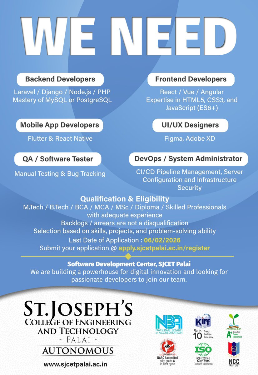 St.Joseph's Engineering College, Palai (@sjcet_palai) on Twitter photo 