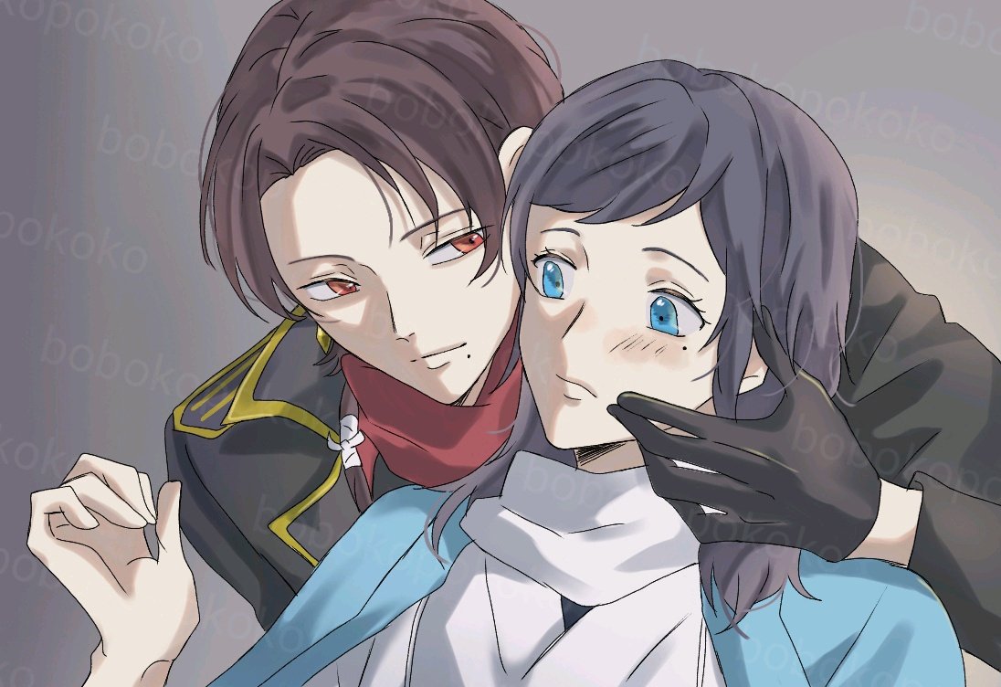 不意に触る加州と驚く安定。