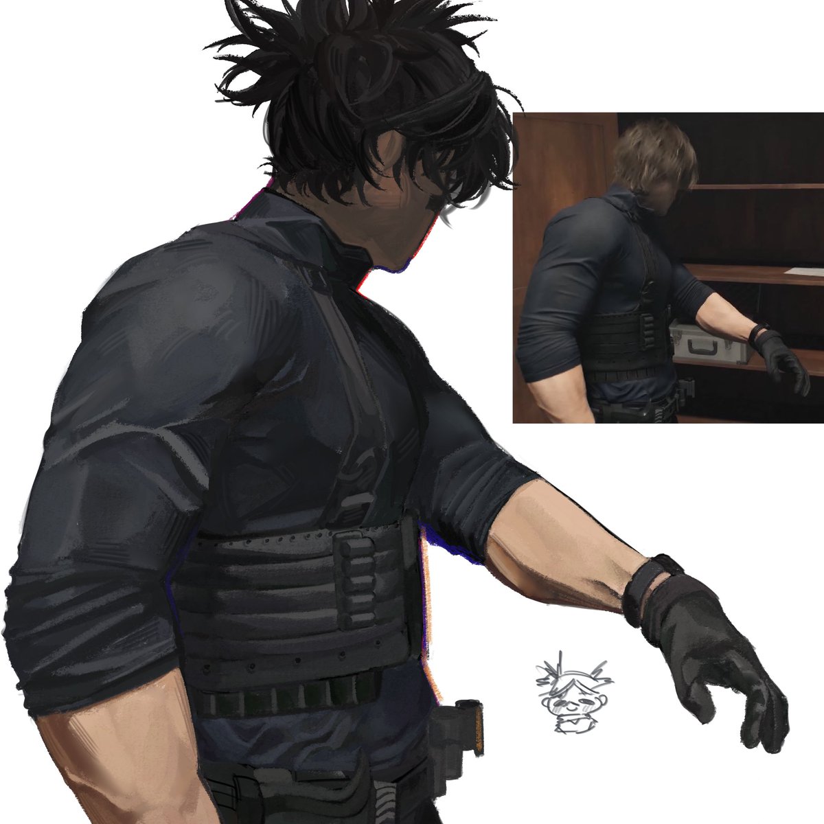 sakkurri's tweet image. leon kennedy .. choso ...