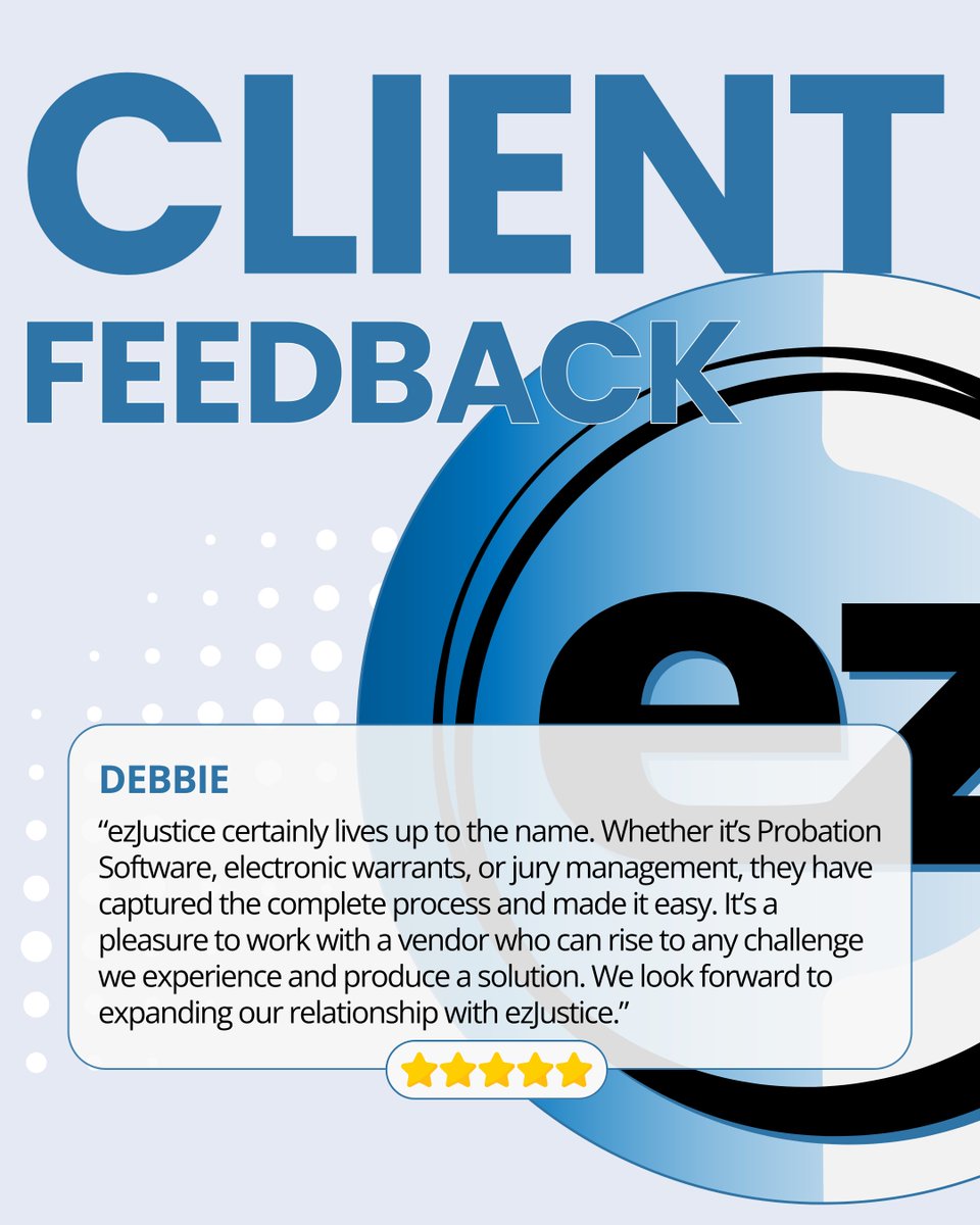 ezJustice_'s tweet image. 👉 Leave us a review on Google and help spread the word: g.page/r/CT6P5s68SnyS…

Thank you to everyone who’s part of the ezJustice community!

#ezJustice #CourtTech #JudicialTech