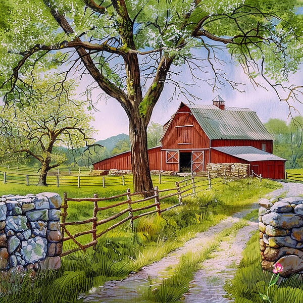 HurmerintaArt's tweet photo. On My Way To The Red Barn.

#rural #redbarn #barn #landscape #wallart #giftidea  https://t.co/AnowYcBm9y https://t.co/YqbR0a9hcj