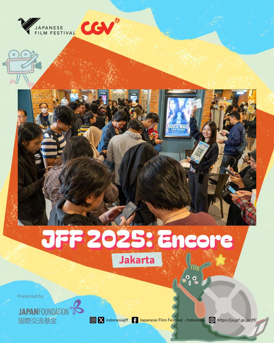 indonesiajff's tweet image. [DOKUMENTASI - JFF 2025: ENCORE DI JAKARTA] 

Dimulai di Kota Jakarta, lalu diakhiri di Kota Jakarta. Japanese Film Festival 2025 luar biasaa 🎊👏