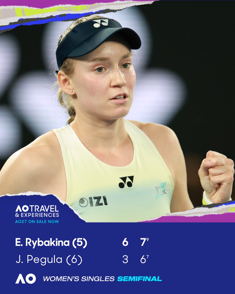 Cool, calm, collected 🙌

Elena Rybakina seals her spot in the Australian Open final 👏
