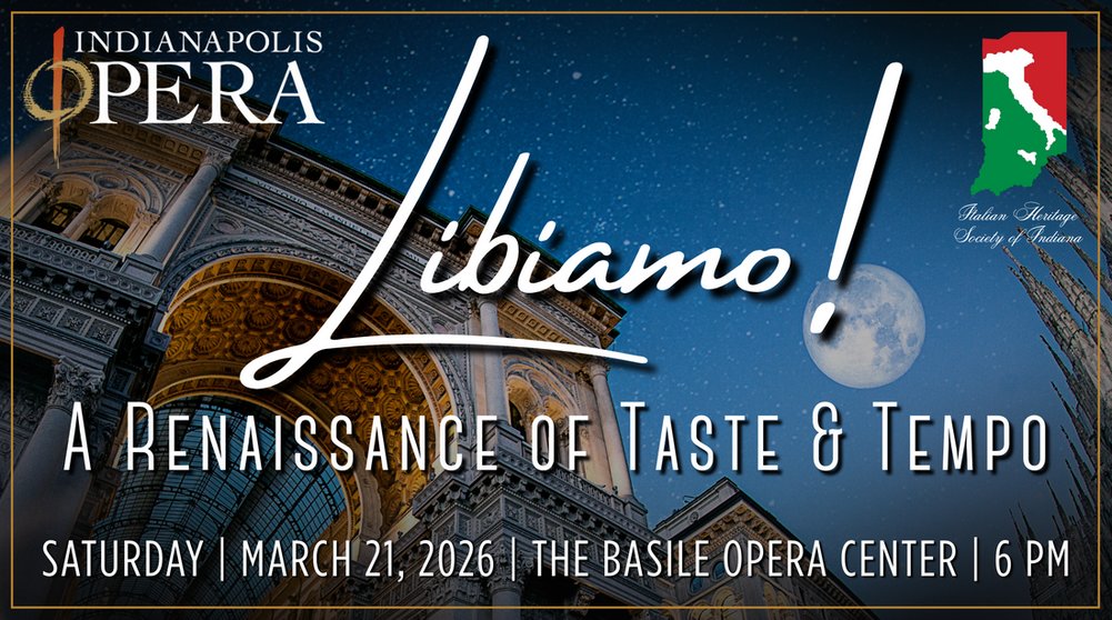 IHSIndiana's tweet image. IHSI and Indianapolis Opera present Libiamo! A Renaissance of Taste &amp;amp; Tempo, a spectacular new event that brings Italian artistry to life in the heart of our city.

Limited tickets! Get your tickets today at IndyOpera.org/Libiamo 

#ItalianHeritage #IndyOpera #IndyEvents