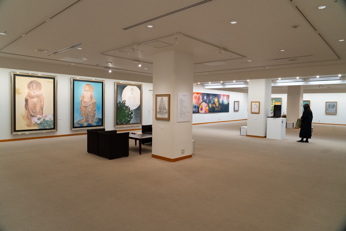 福田千惠、【ながい夜】、希少な額装用画集より、新品額装付 1月24日（土）に日本橋高島屋にて開催の「福田千惠 日本画展─愛しき