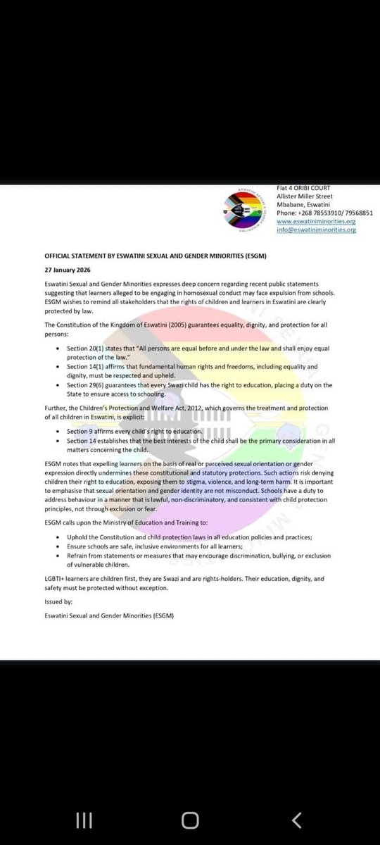 This statement was so necessary