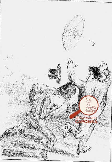 Pitoco_eu_'s tweet photo. 🤸🏿‍♂️✊🏾Em 1870, charges da imprensa já retratavam o ataque de capoeiristas como ameaça à ordem. Mais que caricaturas, eram instrumentos de criminalização de corpos negros e de uma cultura de luta, sobrevivência e resistência urbana. #Capoeira #CulturaAfro #Resistência https://t.co/wMwsarSl9z