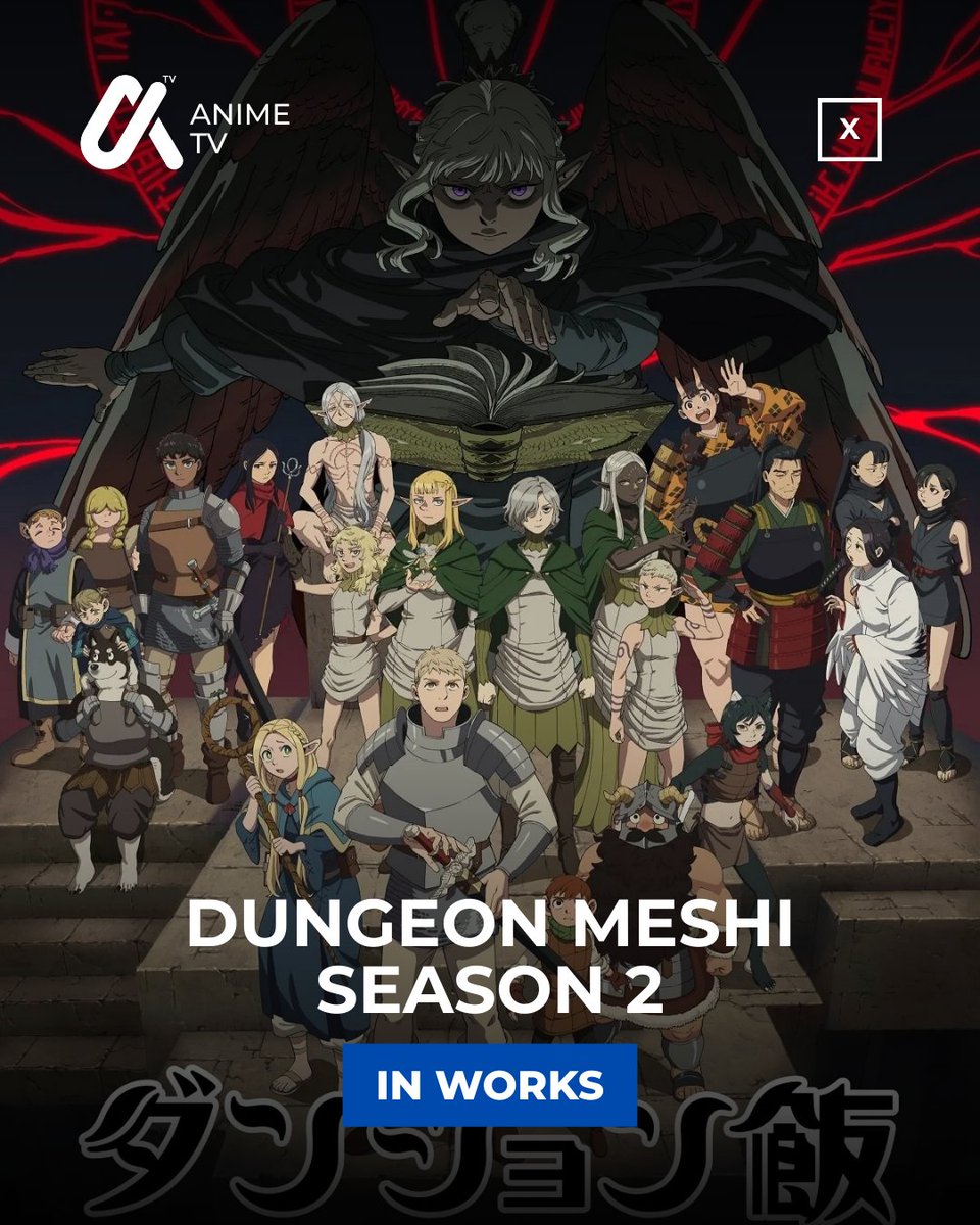 AniTVOfficial's tweet image. 'Dungeon Meshi' Anime SEASON 2 is Officially IN WORKS.