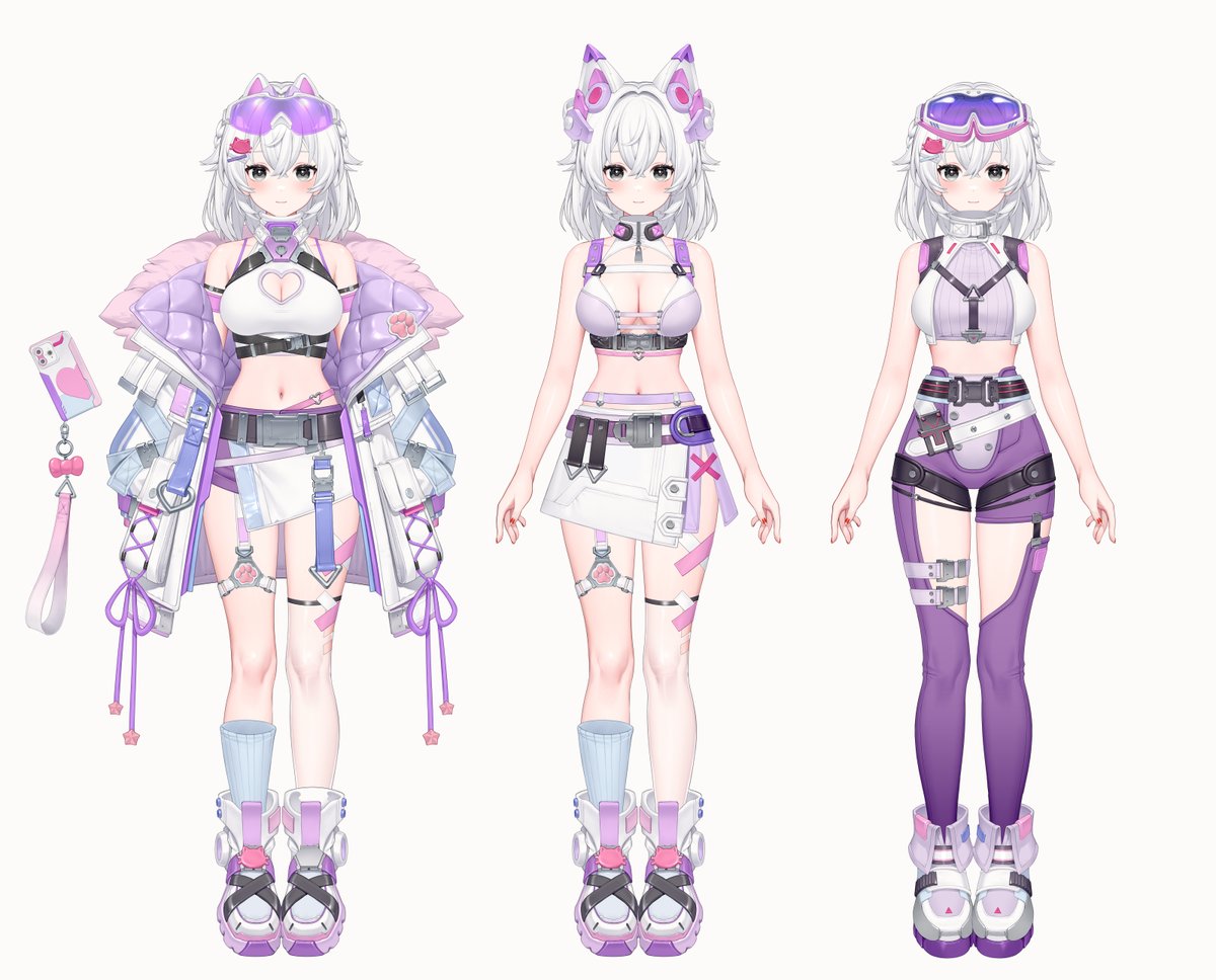 Full design variation leaks for the Techwear theme of Prism Customizable Vtuber Model! 
Jan Update is coming up within 2-3 days. Can't wait to see everyone's new customizations! 🥰 