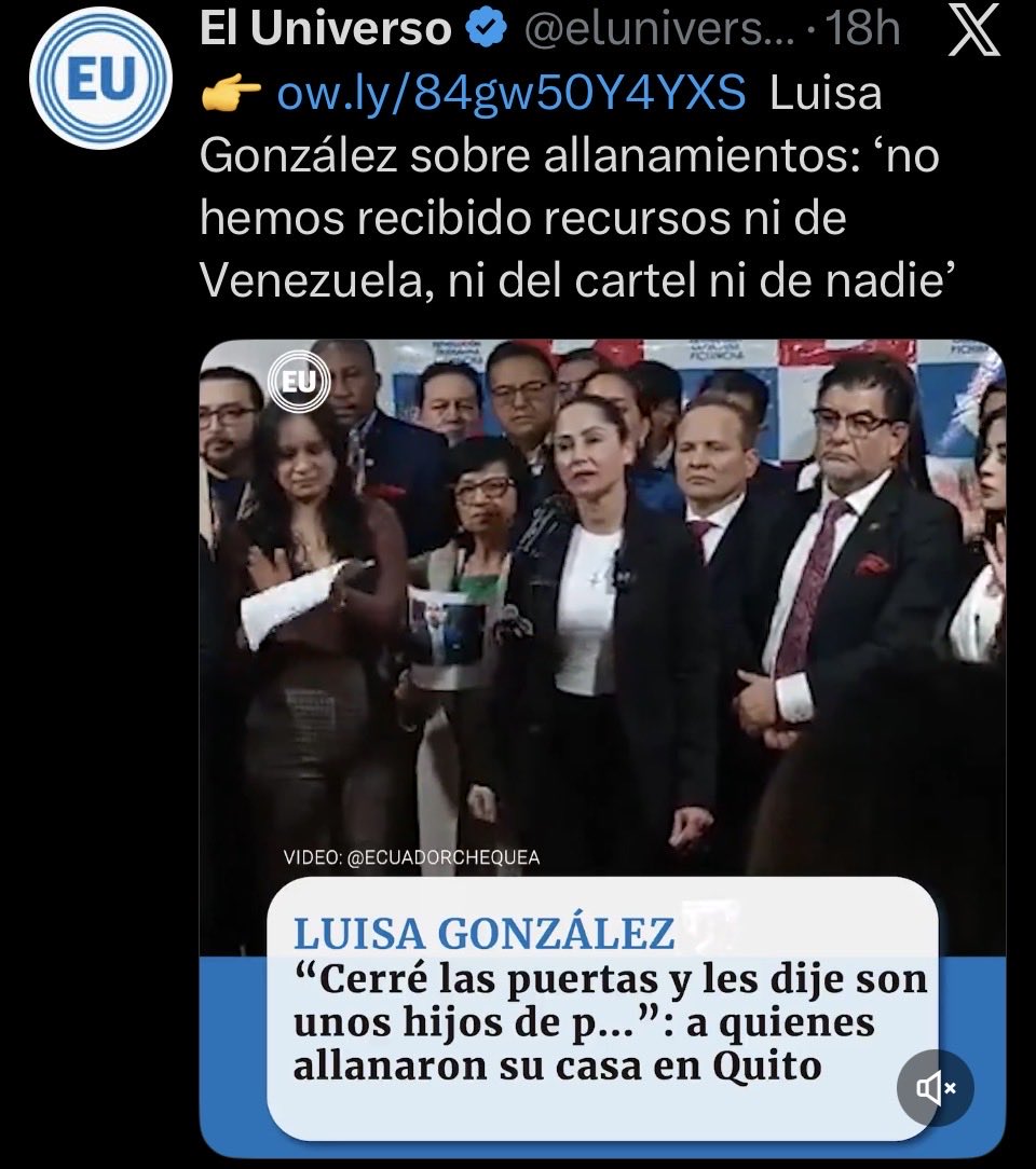 edward11g's tweet photo. @LuisaGonzalezEc @FiscaliaEcuador Ya se olvidó que todos no la quieren y está enojada por qué le sacaron en sus peores galas que mala nota eran que le digan con tiempo para que se arregle jajaja eso le duele Más que el allanamiento en sí Y les despidió a su propio estilo montubio https://t.co/KOlFLESi5f
