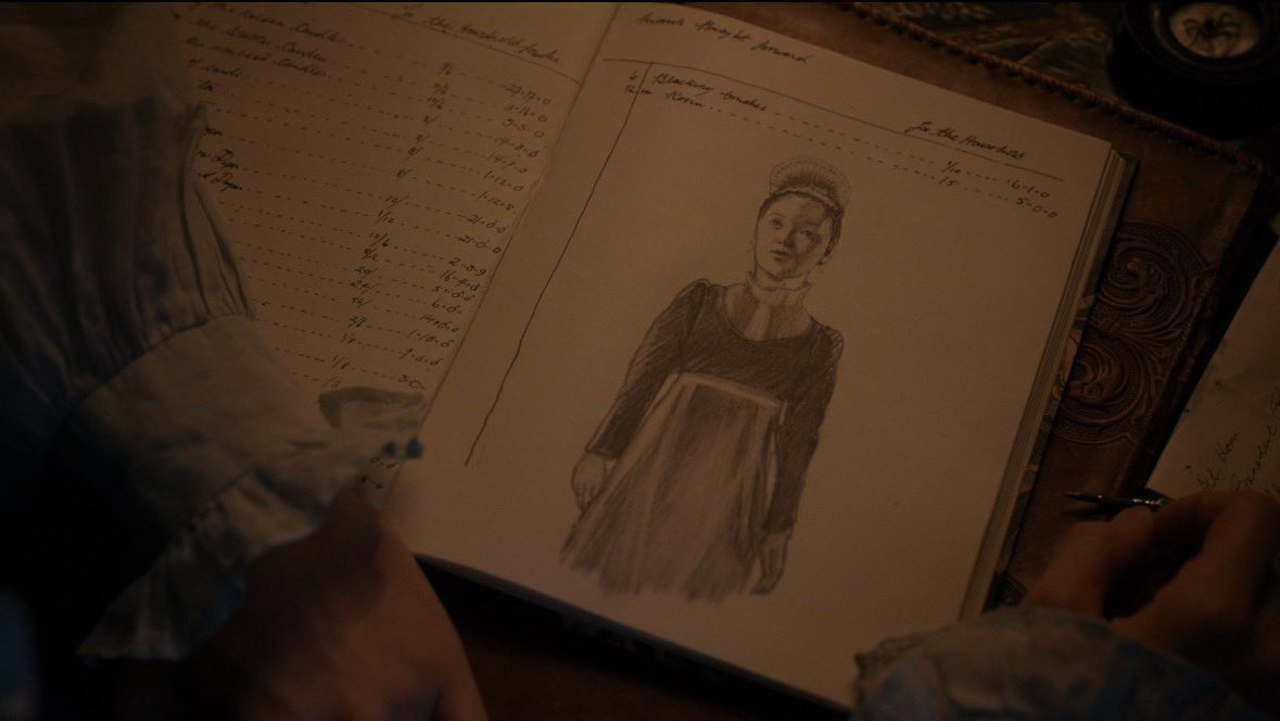 intofolklaurs's tweet image. anthony coming back from india wondering why there's a sketch of hyacinth's lady's maid in his accounting books