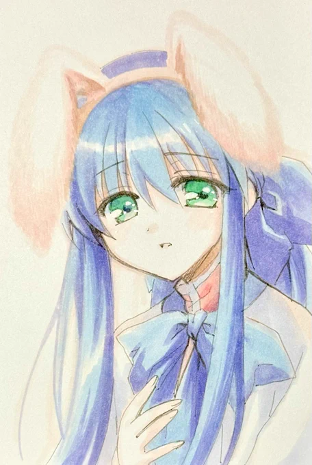 1268日目のアナログイラストはKanonの川澄舞です。お誕生日おめでとう!