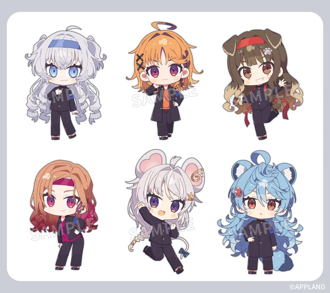 【お仕事】 ぶいぱい発表会「VPI THE TRIAL」に出演する、ぶいぱい2期生6名のミニキャライラストを担当させていただきました! よろしくお願いいたします #ぶいぱいトライアル #ぶいぱい