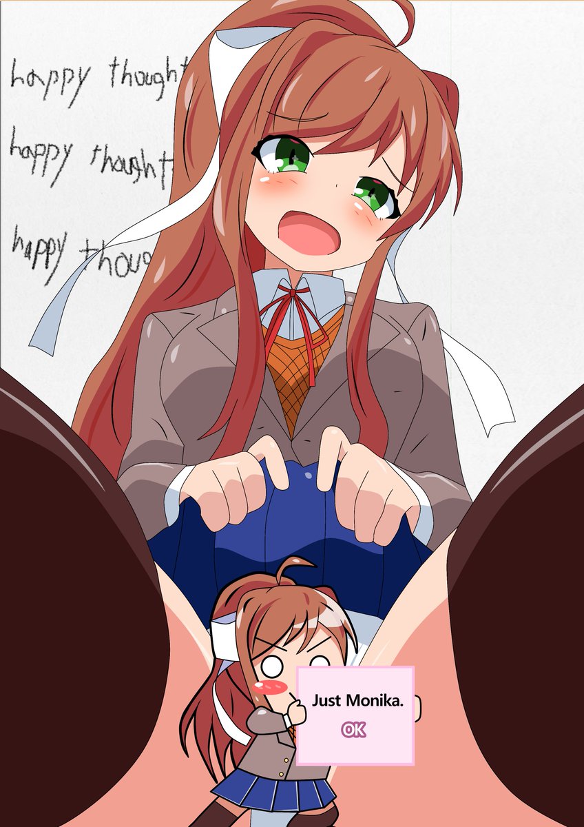 Can't show it Monika. 🙅‍♀️
#DDLC #ドキドキ文芸部 
#DokiDokiLiteratureClub #DDLCfanart 