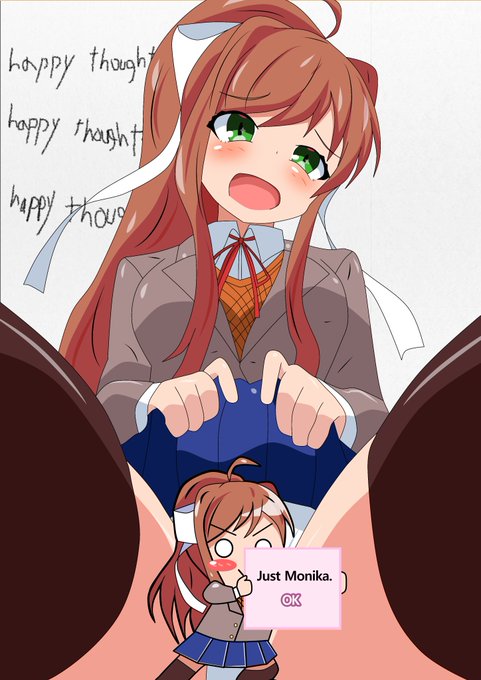 Can't show it Monika. 🙅‍♀️
#DDLC #ドキドキ文芸部 
#DokiDokiLiteratureClub #DDLCfanart 