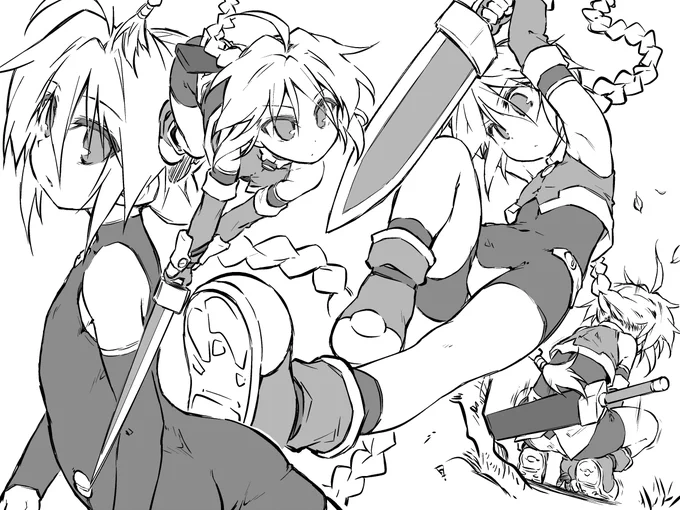 久々再掲 うちの子おさげアクション集 