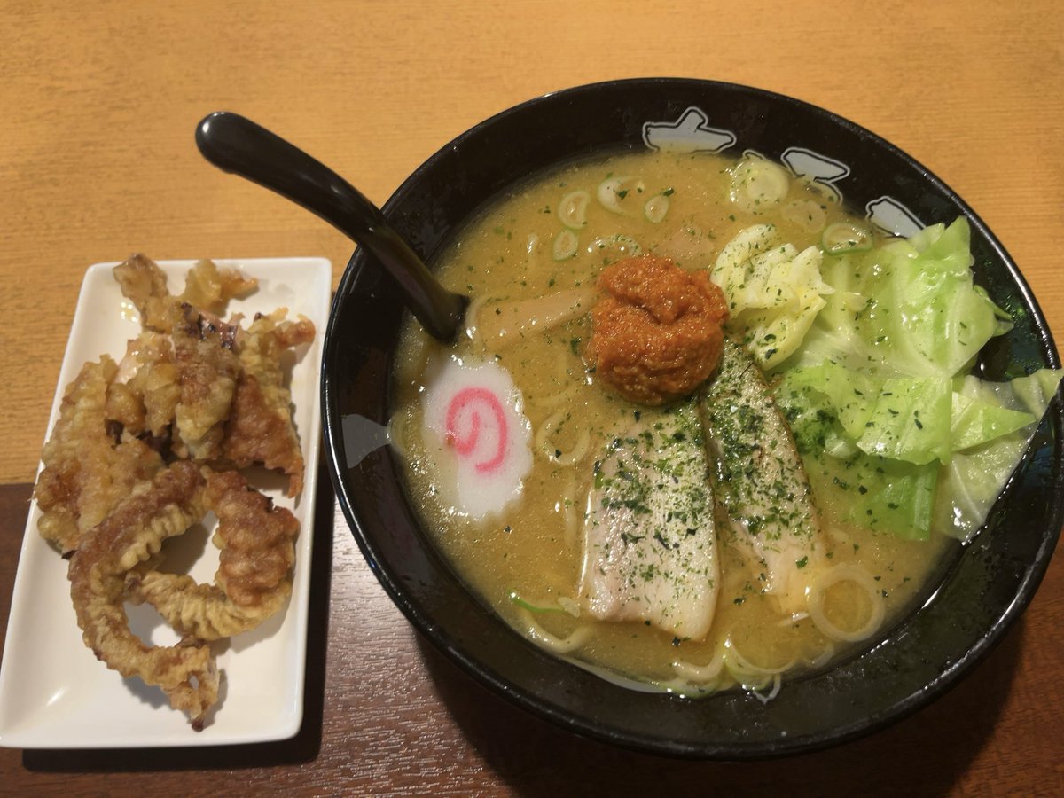 shutter_pole's tweet image. 山形市 有頂天EVOLUTION
ゲソ天みそらーめん