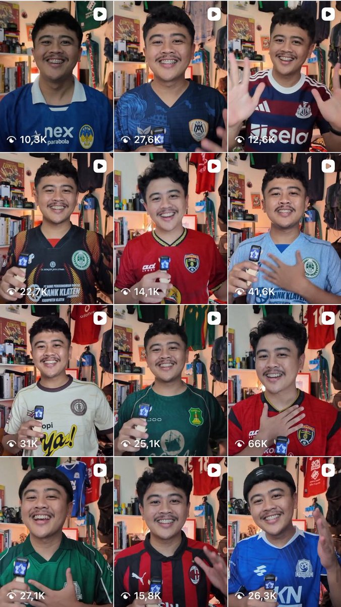 Halo 👋 Saya Kukuh /6pagi, lg coba ngonten ngomongin jersey klub lokal dan jg suka olhraga lari.

Ngomongin hal yg saya suka, akun saya tumbuh pelan2 dan dipertemukan sm tmn2 yg punya interest sm.
 
Saya terbuka buat brand utk kerja sama, berkolaborasi, n bertukar value 🤝