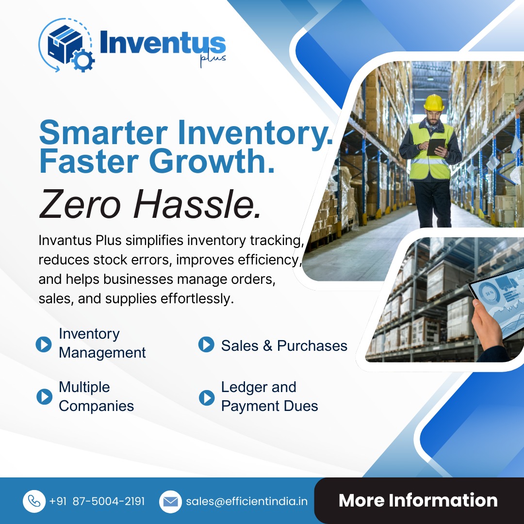 Inventusplus's tweet photo. Smarter inventory. Faster growth. Zero hassle.
Inventus Plus simplifies stock, sales & payments so your business runs smoothly. π¦βοΈ
#InventusPlus #InventorySoftware #BusinessAutomation
#ERP #SmartBusiness #StockManagement https://t.co/bfqgiUDkZx