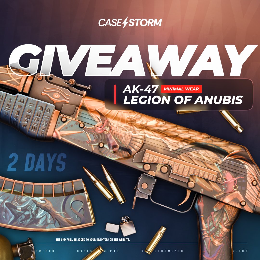 CasestormPRO's tweet photo. 🚨 GIVEAWAY 🚨

Only 2 days left! 🫣

Join our Discord to take part - don’t let this opportunity slip away!
https://t.co/n9hQRnPoF2

#giveaway #skin #csgiveaway
#cs2giveaway #casestorm #csgo #cs2 #counterstrike #counterstrike2 #cs2skingiveaway #cs2freeskins #casestormgiveaway #cs https://t.co/h4crBapWii