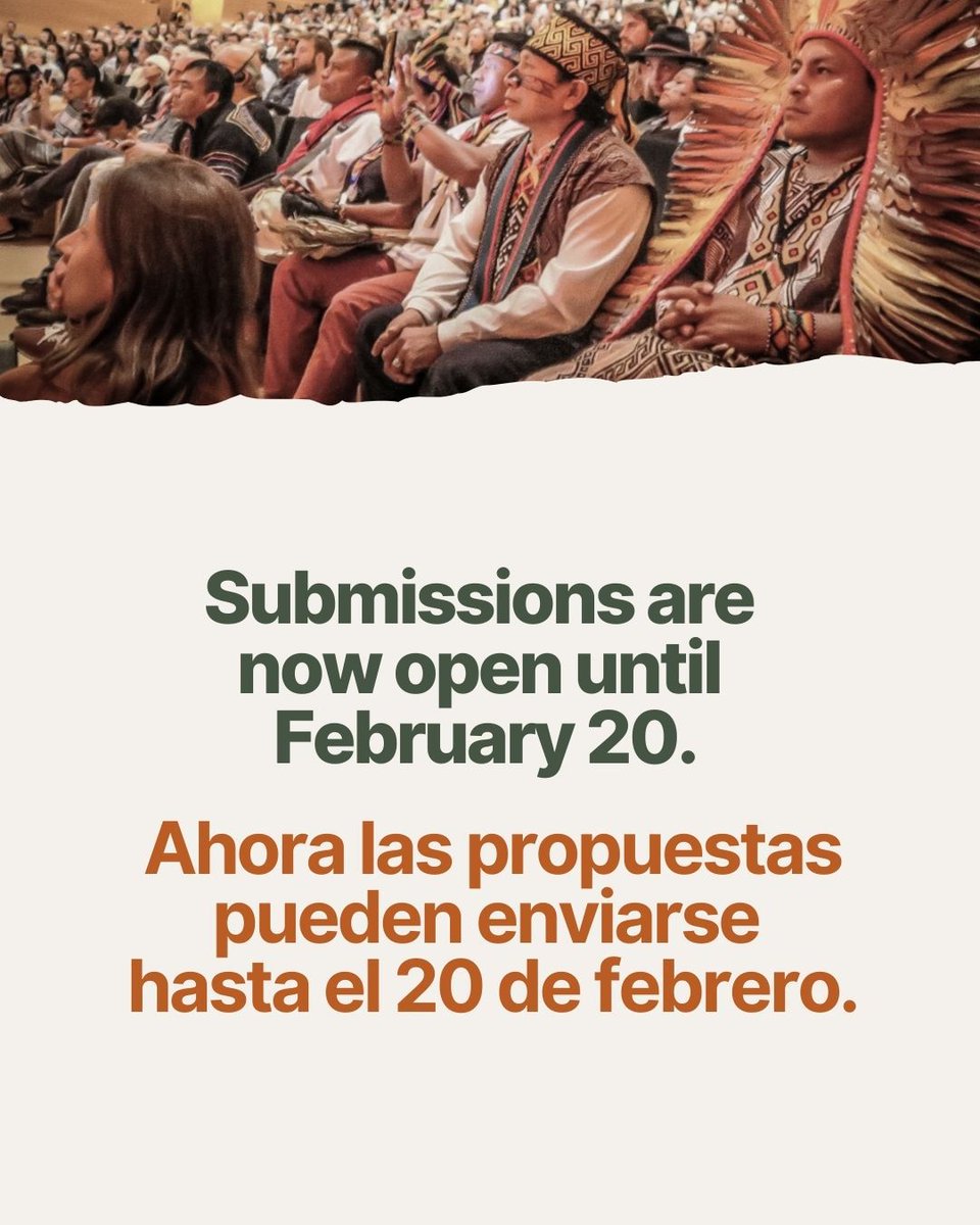 AyaConference's tweet image. Deadline extended! Our Call for Abstracts is now open until Feb 20.

We welcome proposals beyond academia — Indigenous knowledge holders, communities, practitioners, health workers, artists, activists &amp;amp; changemakers.

ayahuasca2026.com/call-for-abstr…