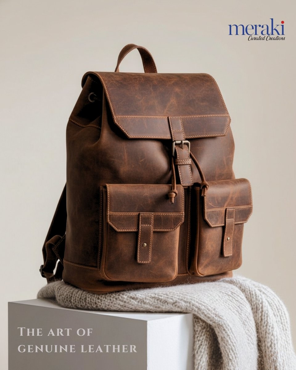 craftedbymeraki's tweet image. Structured, grounded, and made to age with character.
The Men’s Backpack brings together purpose, craft, and quiet strength - designed for daily use and years ahead.

#handcraftedbymeraki #MensBackpack #GenuineLeather #QuietLuxury #EverydayEssentials