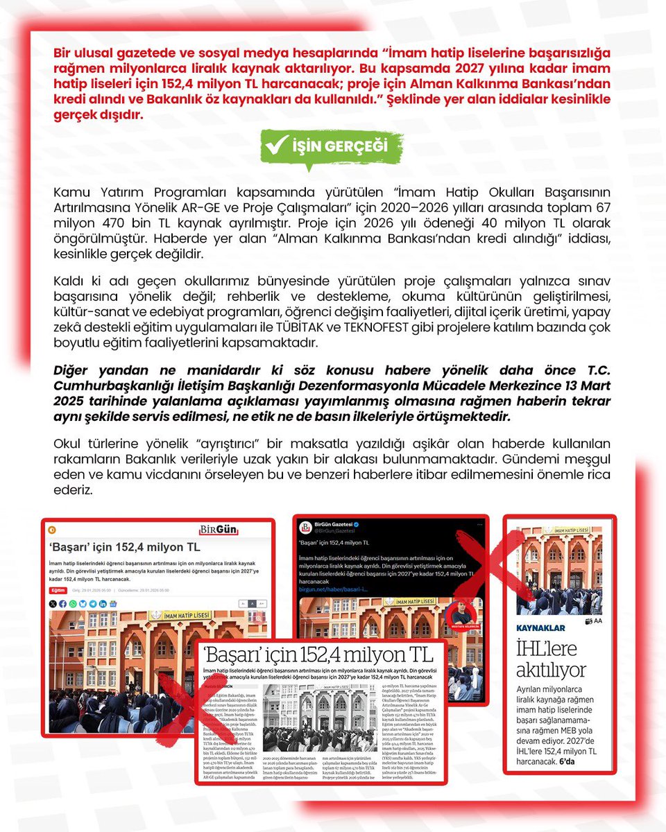 MEB Dezenformasyonla Mücadele tweet media