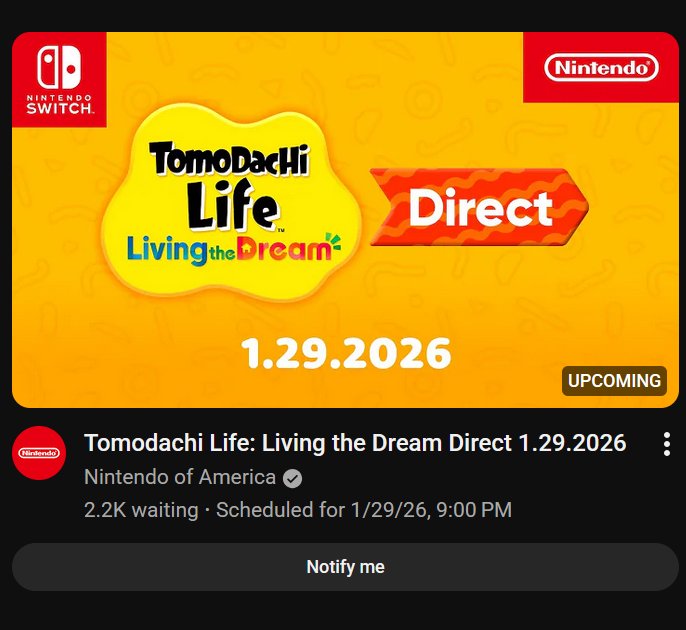 Finally, a Nintendo Direct that's scheduled at a reasonable time. And all it took for me is to be in a different country...