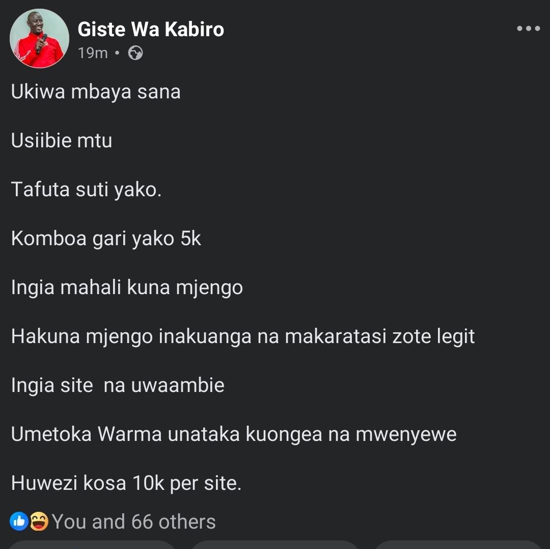 ignyharaz2's tweet photo. Hapana jaribu hii mchieso. Utavunja mafundi https://t.co/FhOBJPwr4W