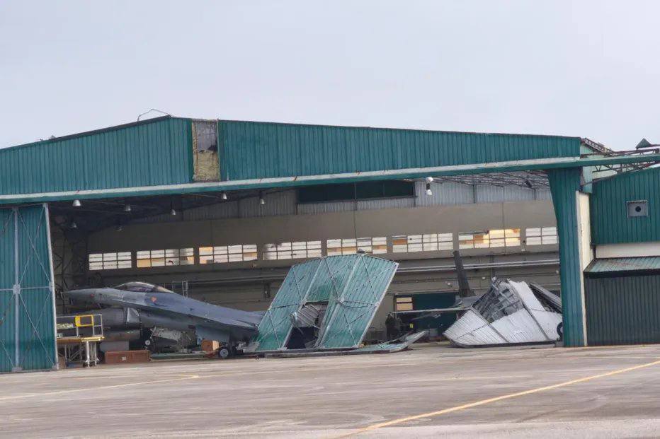 Two Portuguese Air Force F-16 Multirole Fighters were damaged on 28 January 2026 at Monte Real Air Base (Air Base No. 5) after a hangar collapsed during a severe storm.