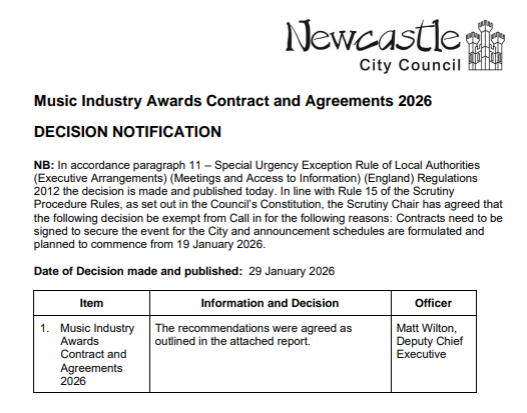 Important to note this decision is being kept confidential and council taxpayers may not know the total amount of money the council is spending on this again. If it comes to scrutiny at all, it will be at a closed session.😞