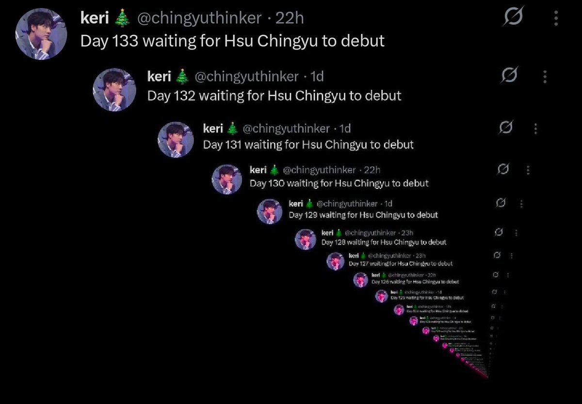 chingyuthinker's tweet image. Day 134 waiting for Hsu Chingyu to debut