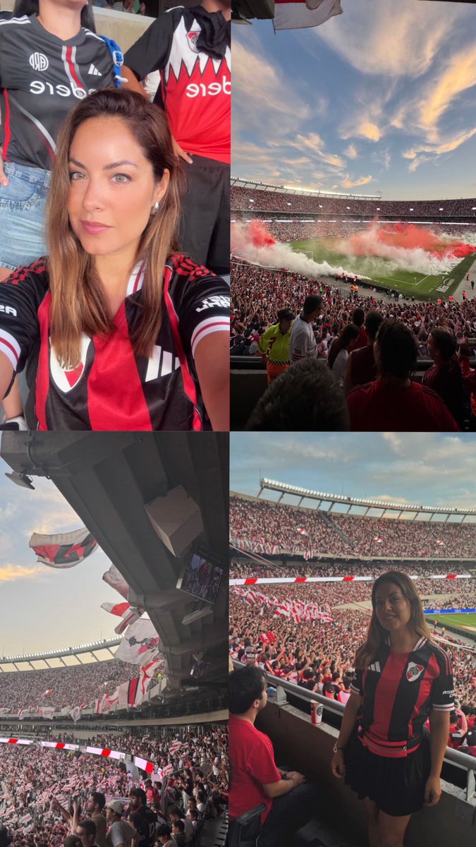 Jugó River.Volvimos al monumental. Reencuentro con amig@s. Mi día perfecto de trabajo fue en Millo Store y encontrarme con hinchas de River felices que volvíamos a casa.Previa. Abrazos de gol. Ganamos. Todo es felicidad 🤍❤️🤍
 (Ah! También estuvimos juntando tapitas para el