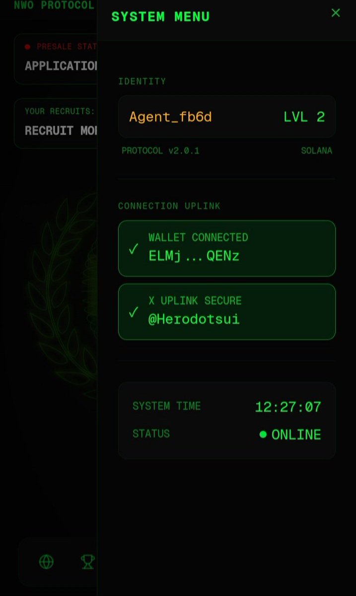 i haven't invested in a presale for a long time but this has got me intrigued 

social score keeps proving to be relevant, recruit more agents, complete available social tasks and rank up the LB to win a WL spot

Start here: nwo.fun/invite/NWO-7ED…