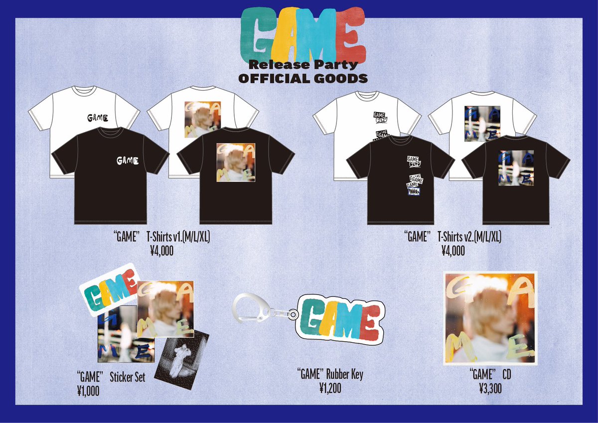 GAME Release Party's Items 2/1,2/6のライブに向けて グッズご用意