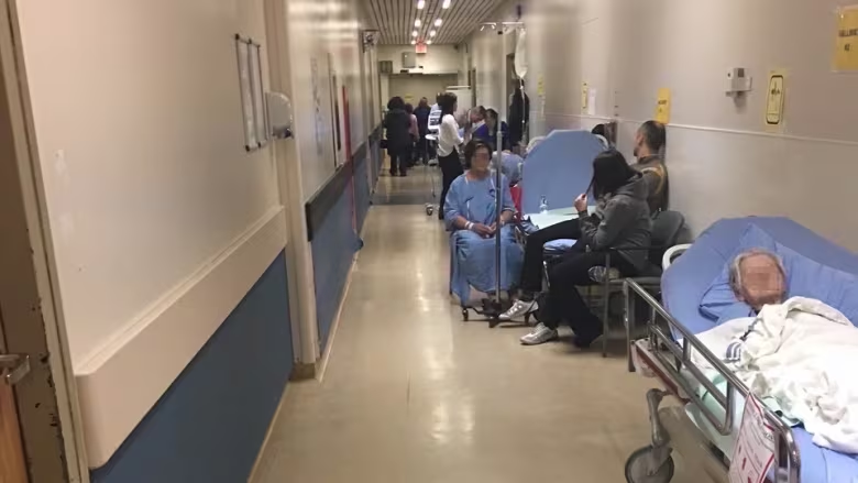 TomTSEC's tweet image. I do not think that "universal health care" in Canada meant that everyone in the universe could come to Canada to get health care for themselves as Canadians paid for it.

(Hallway health care)