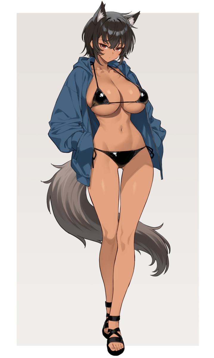 #くそ寒いので水着を貼る 