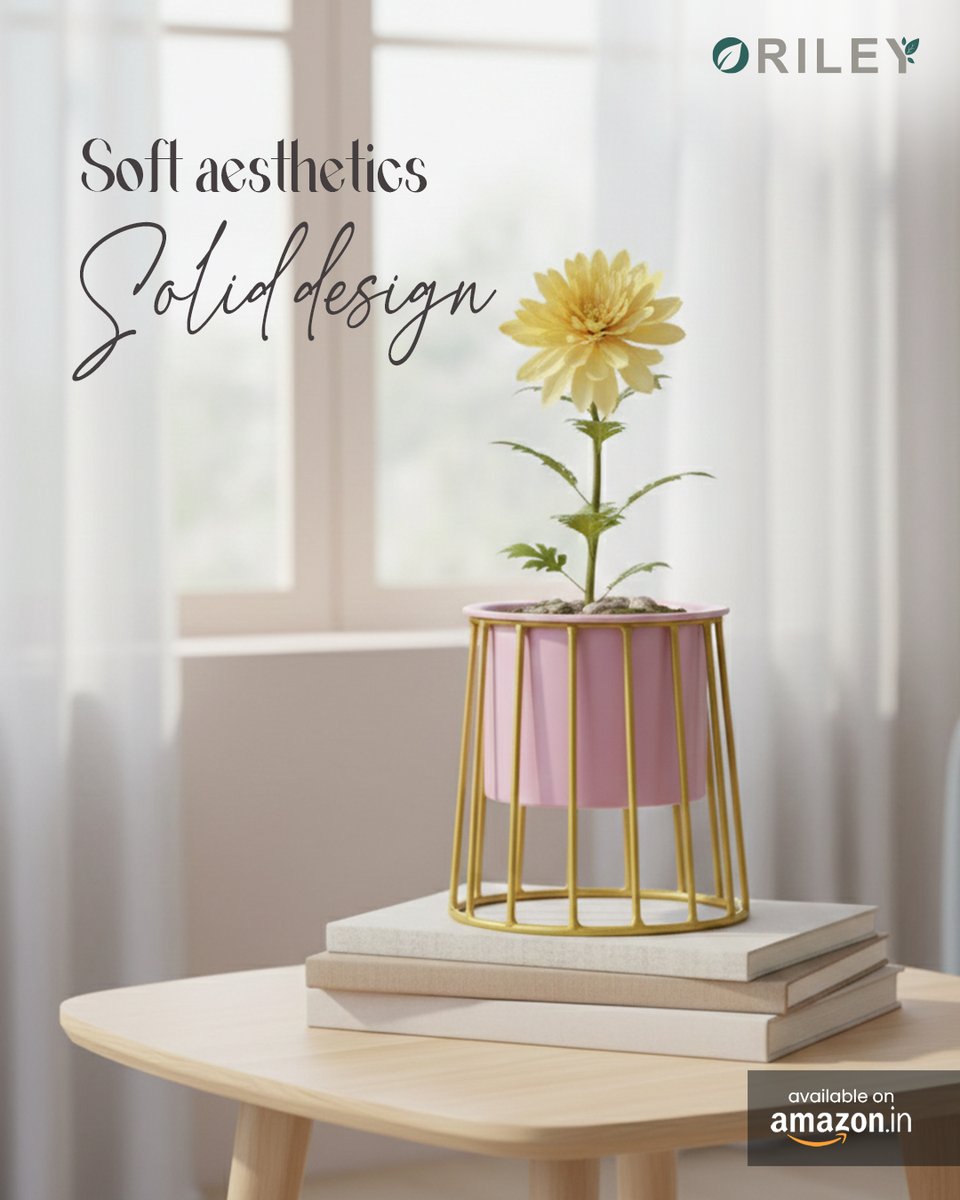 orileystore's tweet photo. Crafted from durable, rust-free metal with a sleek gold-finished stand and a charming pink pot, it's perfect for showcasing your favorite houseplant. 🌱

Ready to elevate your home decor? ✨

🛒Shop the look now on Amazon!

#Oriley #MetalPlanter #PlantLover #Gardening #HomeDecor https://t.co/cYcjYUic4a