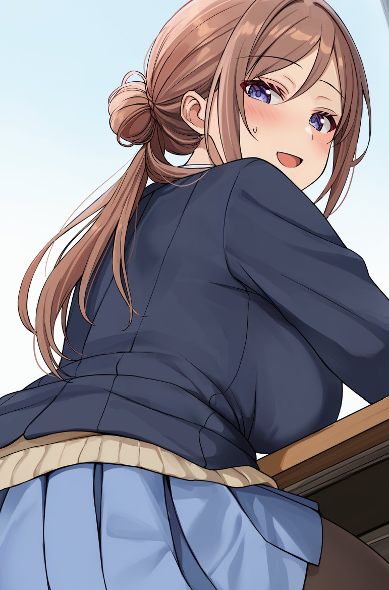 「えっと…いつまで消しゴム拾ってるのかな…?」 
#姫崎莉波 