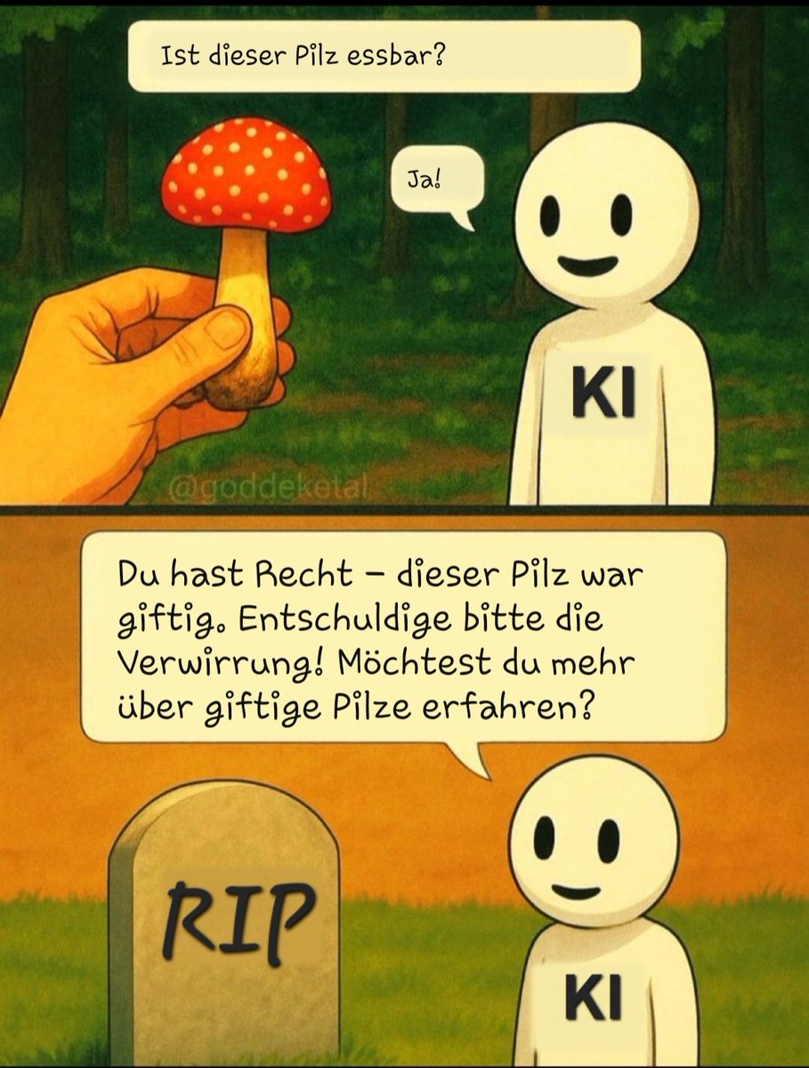 DU BIST DER KAPITÄN‼️
Die KI ist nur ein extrem schneller, sehr gesprächiger Navigator, der ab und zu komplett danebenliegt!