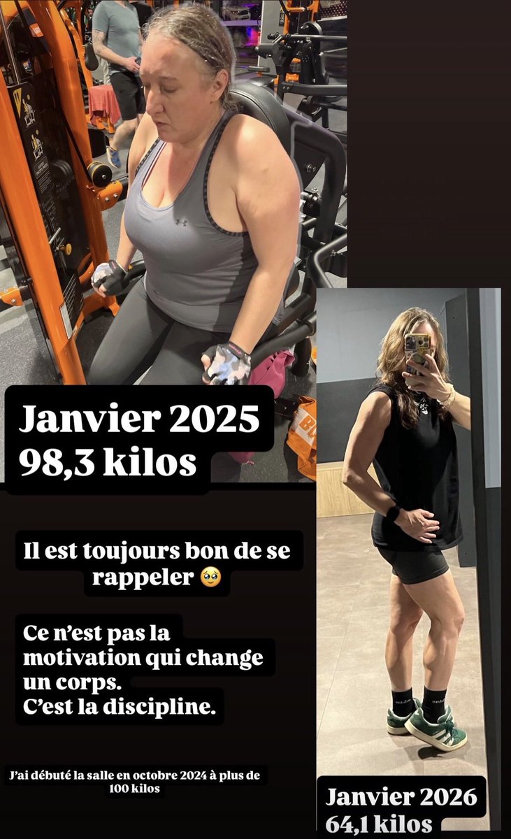 angele49000's tweet photo. Y a quelques années : 120 kilos
Septembre 24 : 100,2 - 102 kilos
Reprise de la salle 
-3,5 kilos entre octobre 24 et mars 25
Mars 25 : reprise de la course à pied 
Aujourd’hui : 63 kilos
72% de masse musculaire 
24 % de masse grasse 
Mais le sport ne fait pas tt
 #pertedepoids https://t.co/1EODluD7qh