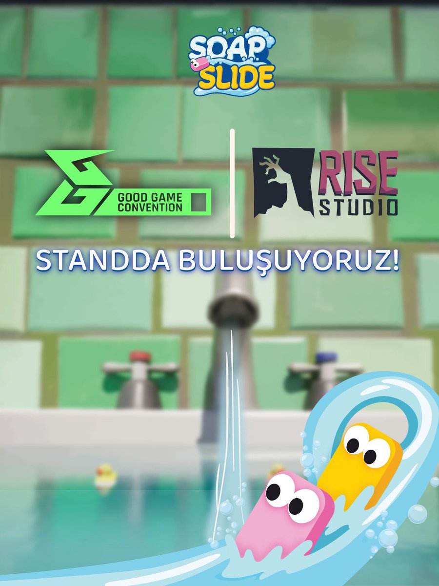 risegamesstudio's tweet photo. 🚿🧼 Köpükler hazır!
Soap Slide, Good Game Convention’da
Rise Studio standında seni bekliyor 🎮
Birlikte kaymaya var mısın?
#soapslide #goodgameconvention
#risestudio #indiegame https://t.co/hD8xF2Le4I