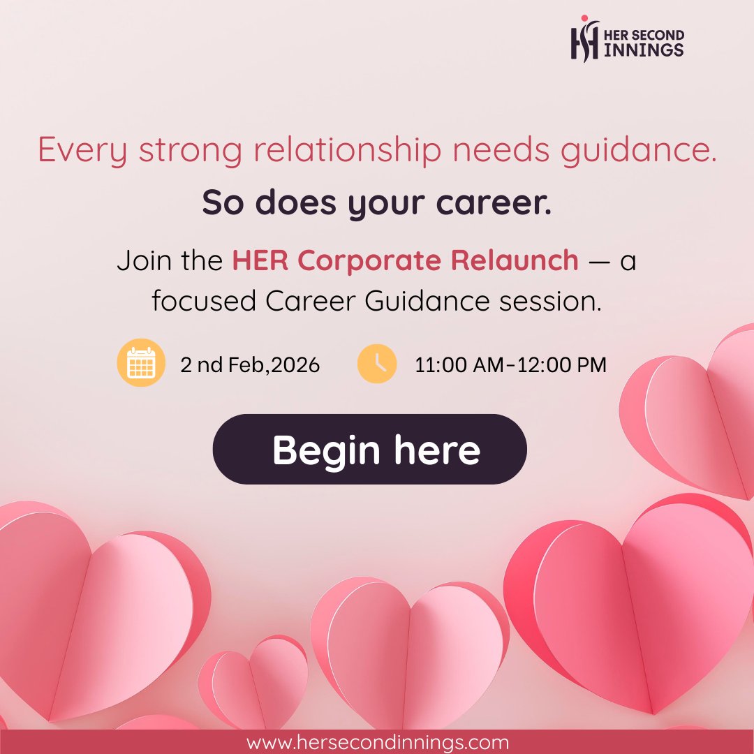 Strong relationships grow with the right advice.
Careers do too.

To know more:hersecondinnings.com/her-career-gui…

#CareerGuidance #CorporateRelaunch #SecondInnings #CareerRestart